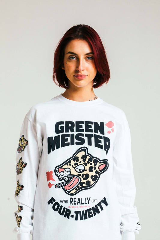 Never Really Lost White Leopard Longsleeve