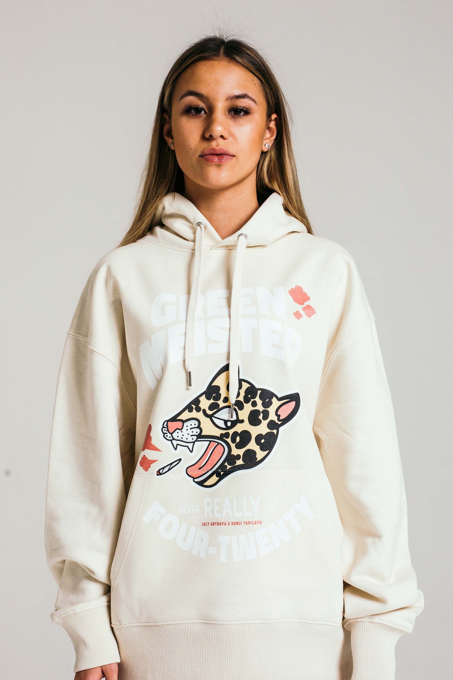 Never Really Lost Off White Leopard Hoodie