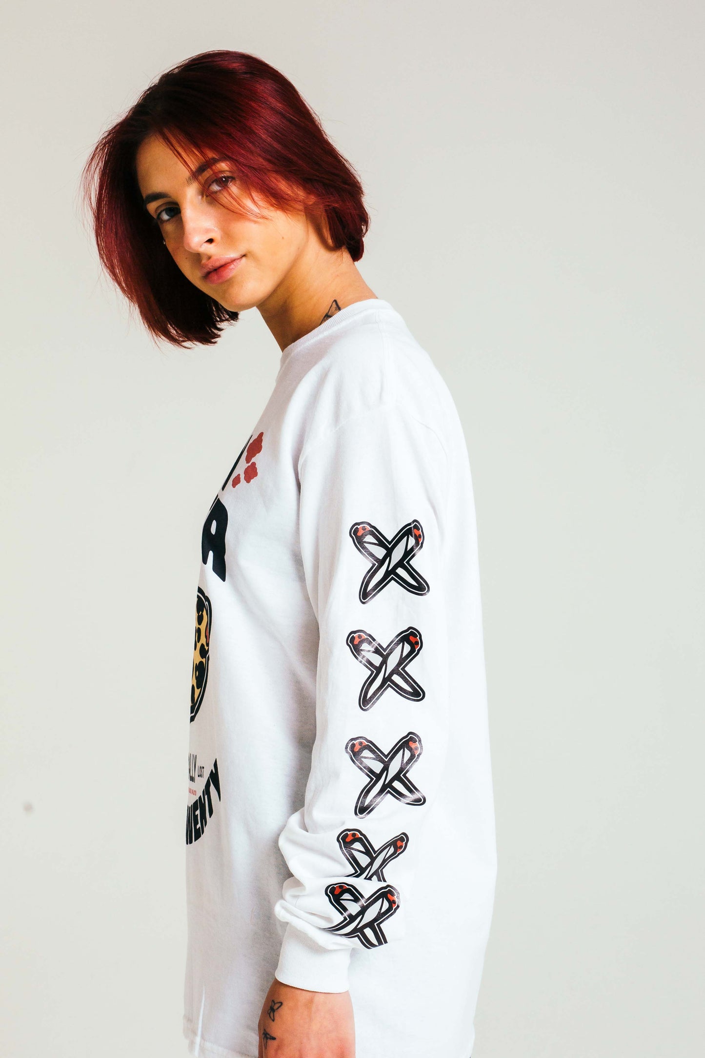 Never Really Lost White Leopard Longsleeve
