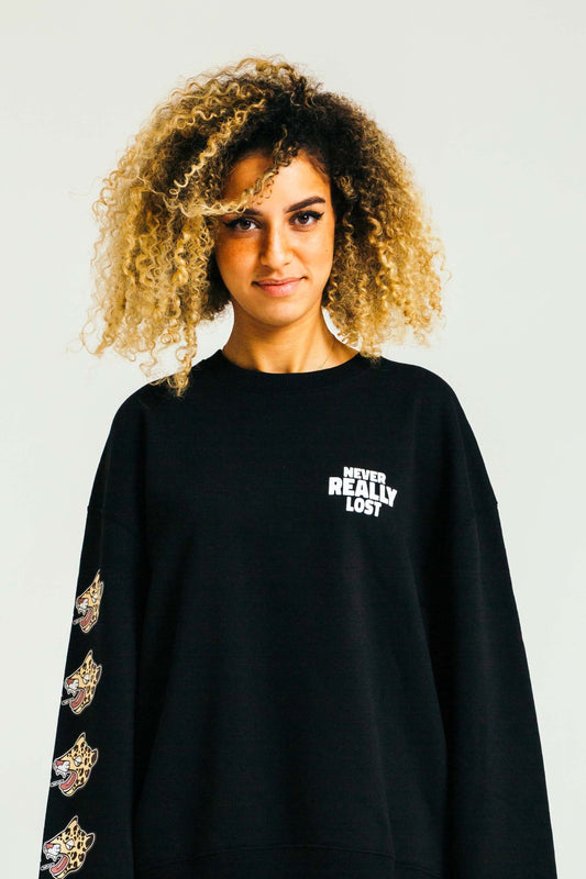 Never Really Lost Black Leopard Longsleeve