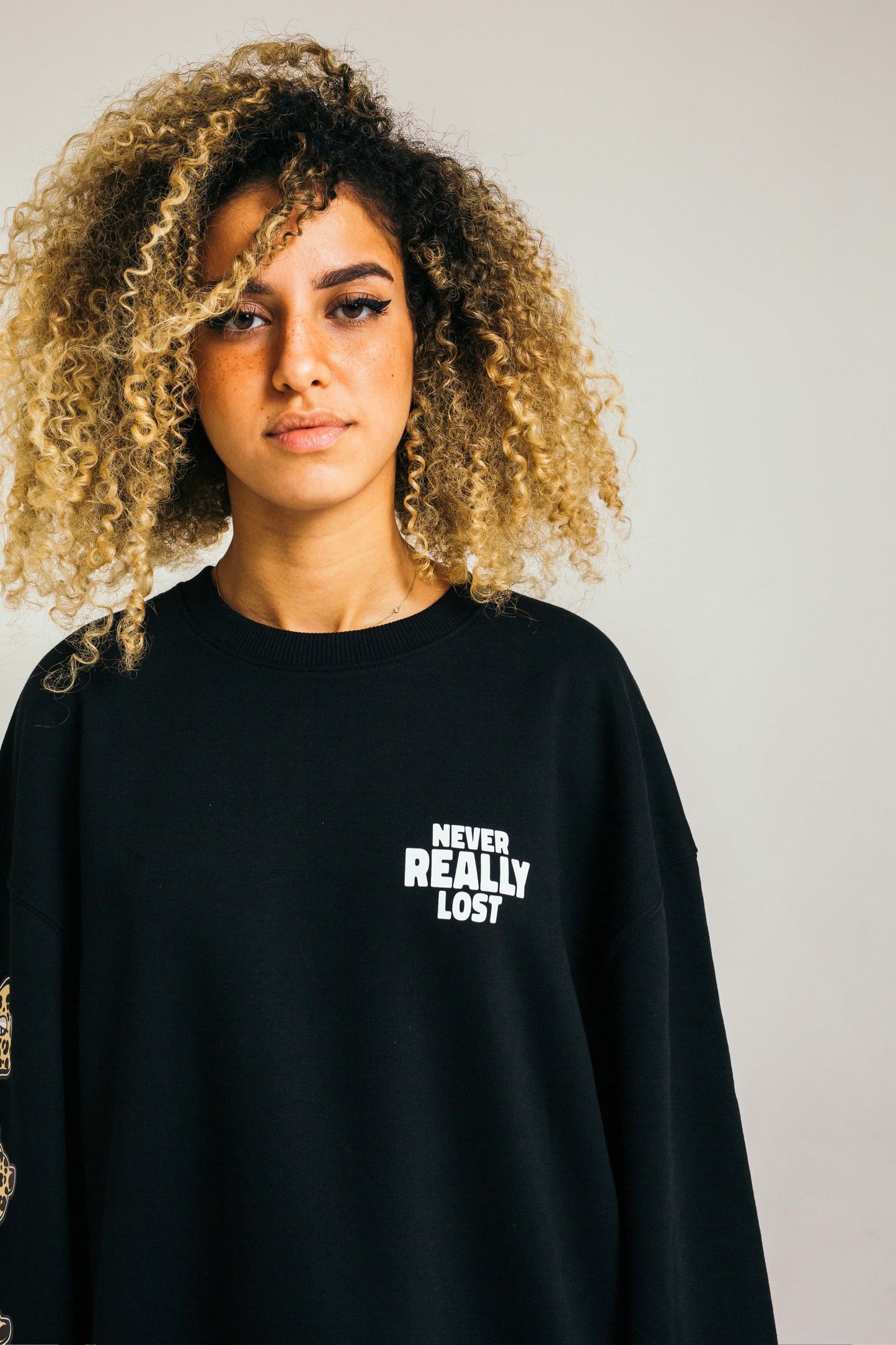 Never Really Lost Black Leopard Longsleeve